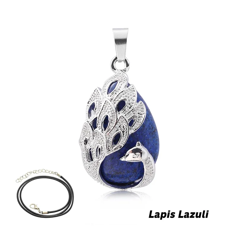 Women's Water Drop Stone Pendant Necklace