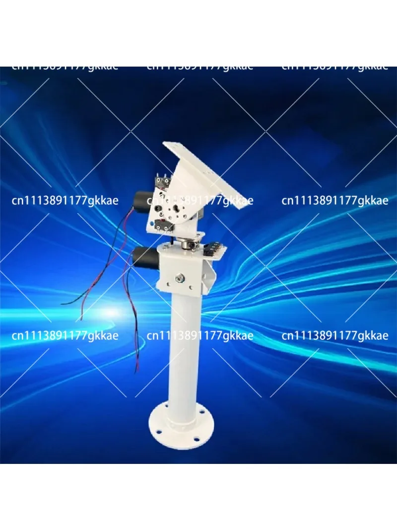 DC Dual Axis Pan Tilt Solar Tracking Robot, Heavy Load High Torque All Metal Worm Gear Motor for Monitoring