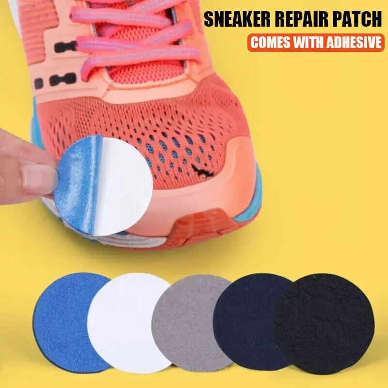 6pcs Sneaker Lined Patch Vamp Heel Hole Repair Sticker For Sports Mesh Shoes Self-Adhesive Shoe Hole Repair Patch
