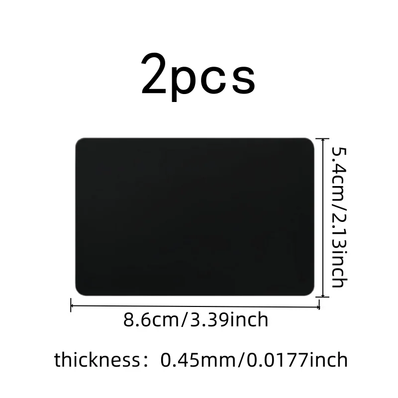 2 pcs 45mm.45mm Aluminum Cards, 0.45mm Thin Lightweight and Durable Scratch Resistant, ideal for Sublimation Printing