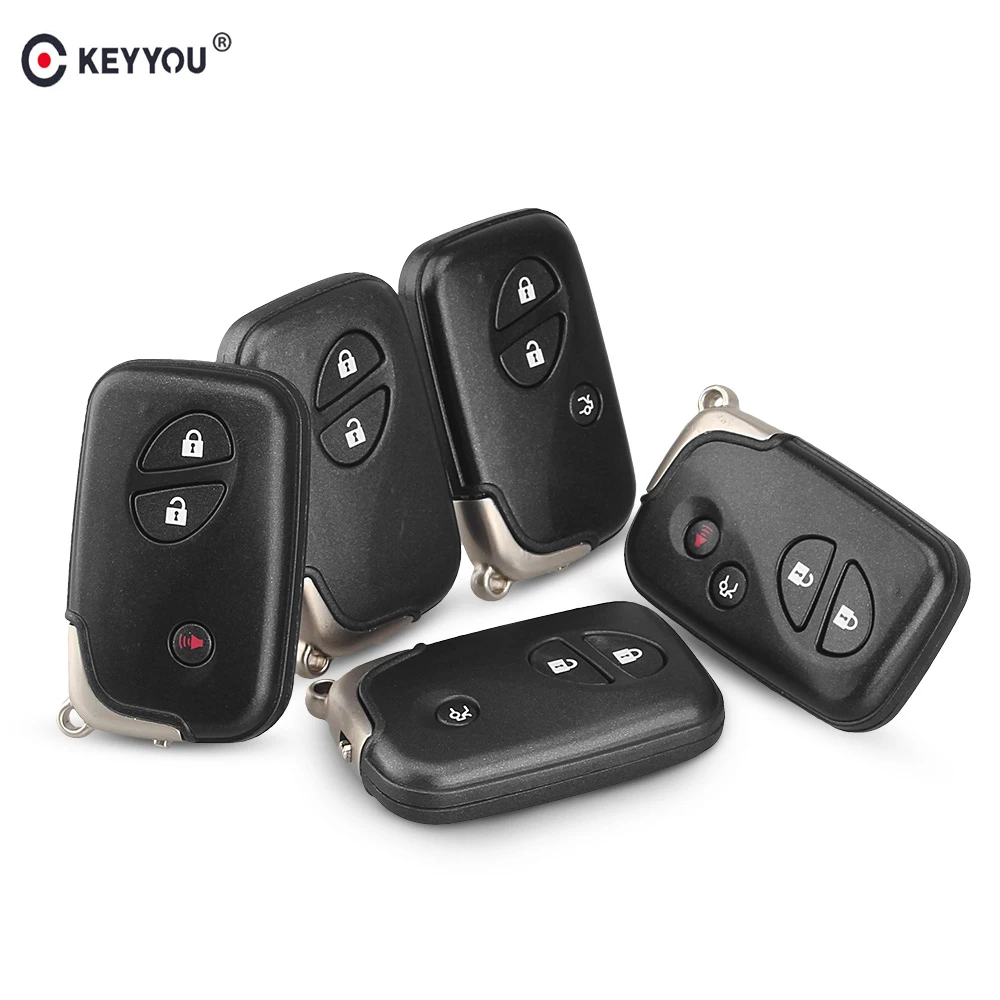 KEYYOU Replacement Keyless Shell 4 Buttons Smart Remote Key Fob Case For Lexus GS430 ES350 GS350 LX570 IS350 RX350 IS250