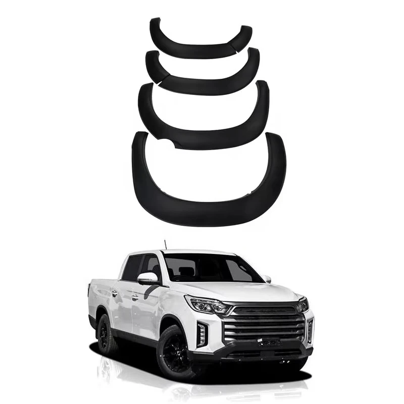 Black OEM Design FENDER FLARES WHEEL ARCH for SSANGYONG MUSSO 2018 2019 Accessories