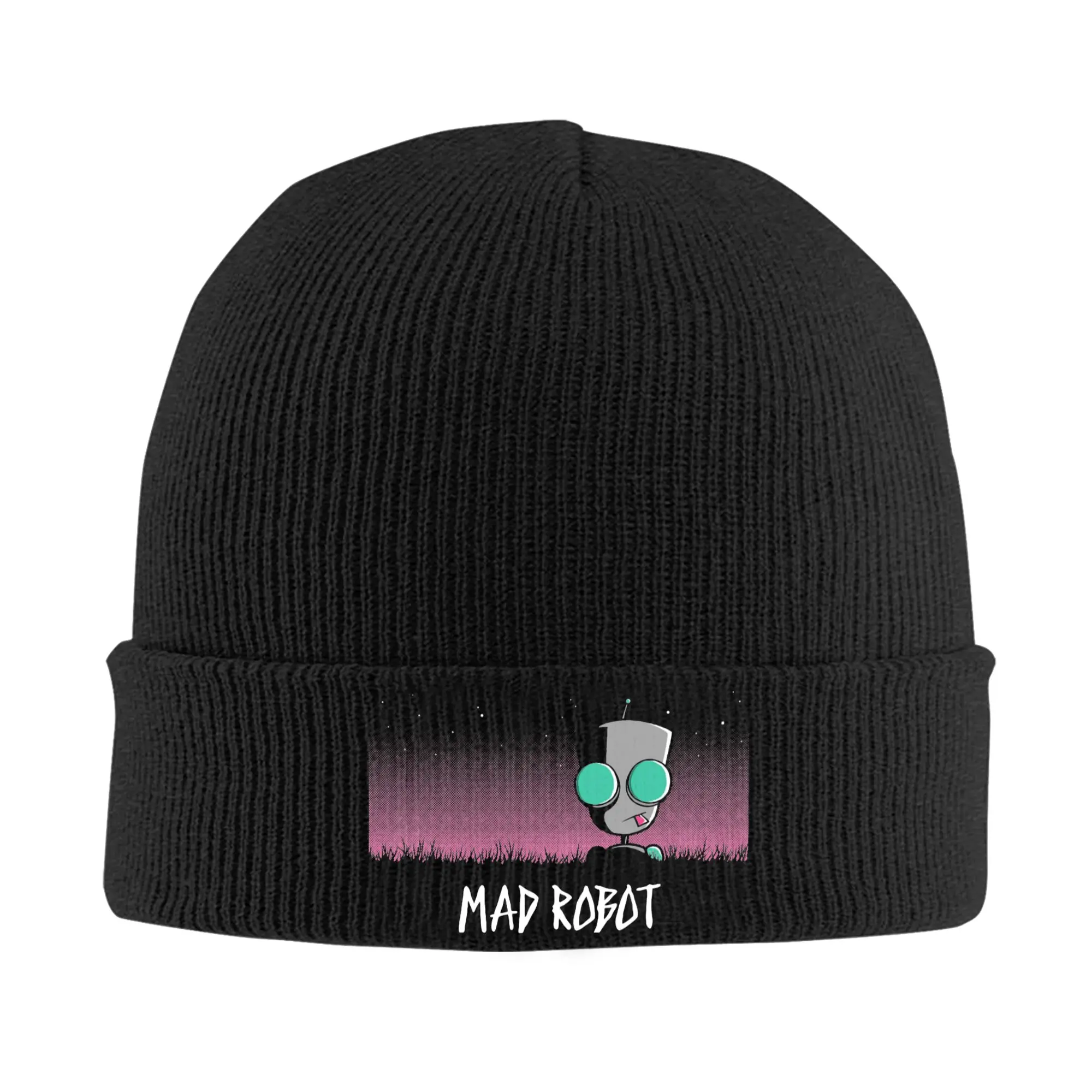 Invader Zim Hats Autumn Winter Beanie Warm Mad Robot Caps Men Women Acrylic Bonnet