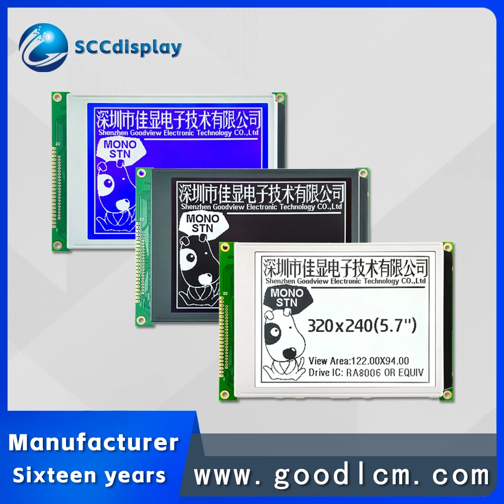 5.7 Inch 320x240 LCD Screen Display Module JXD320240F Chinese Character Library Graphic LCD for Industrial Control Equipment
