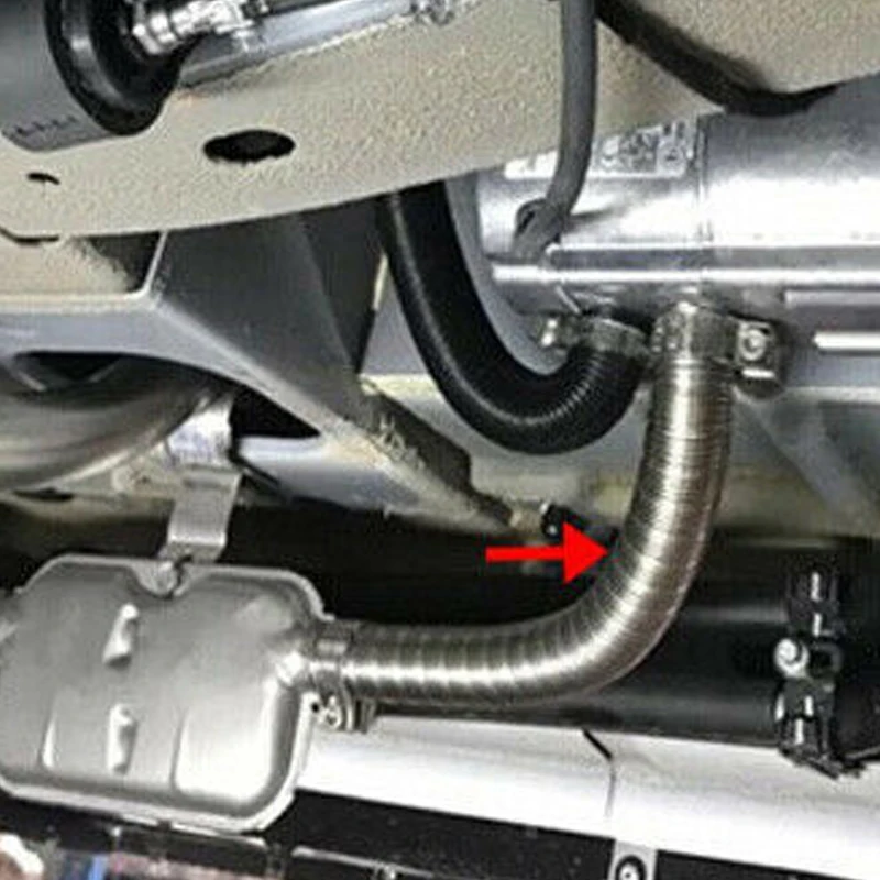 1Pc 60-300cm Car Air Diesel Parking Heater Stainless Steel Spiral Exhaust Pipe Gas Vent Hose Tailpipe Automobile Accessories view 6