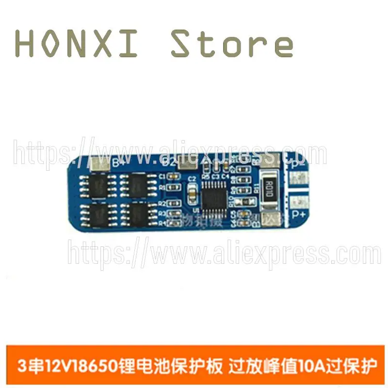 1 Stück drei Serien von 12V 18650-Lithium-Panels verhindern eine Überladung entladung von 11,1 V bis 12,6 V Peak 10 a Übers trom schutz