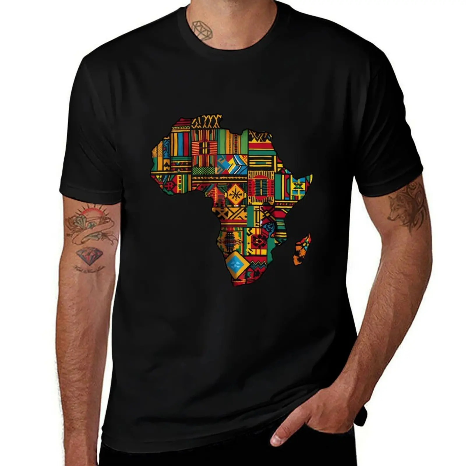 

Africa in Kente Cloth T-Shirt vintage t shirts graphic shirts croswit shirt man mens big and tall t shirts