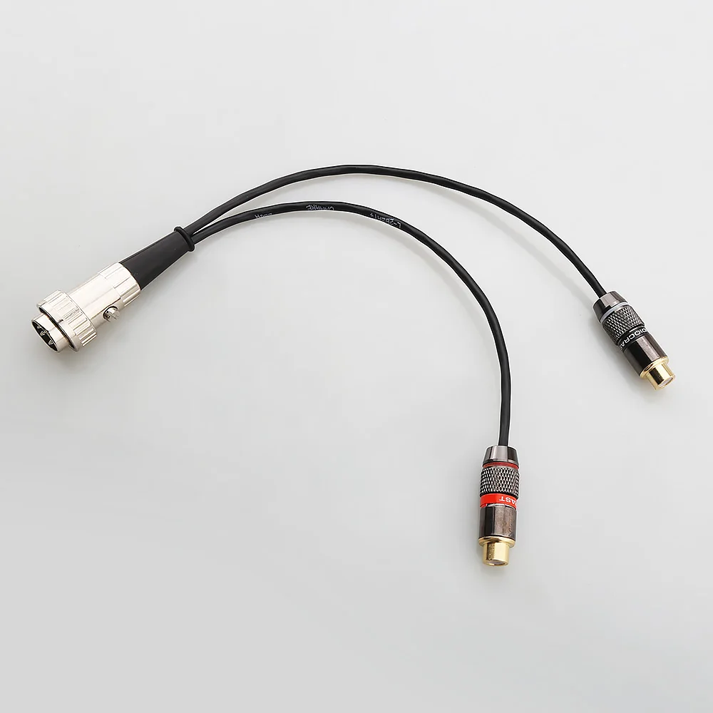 15cm Audiocrast Gold Plated Interconnect Cable Premium 4 Pin DIN to Dual RCA Audiophile Audio Adapter
