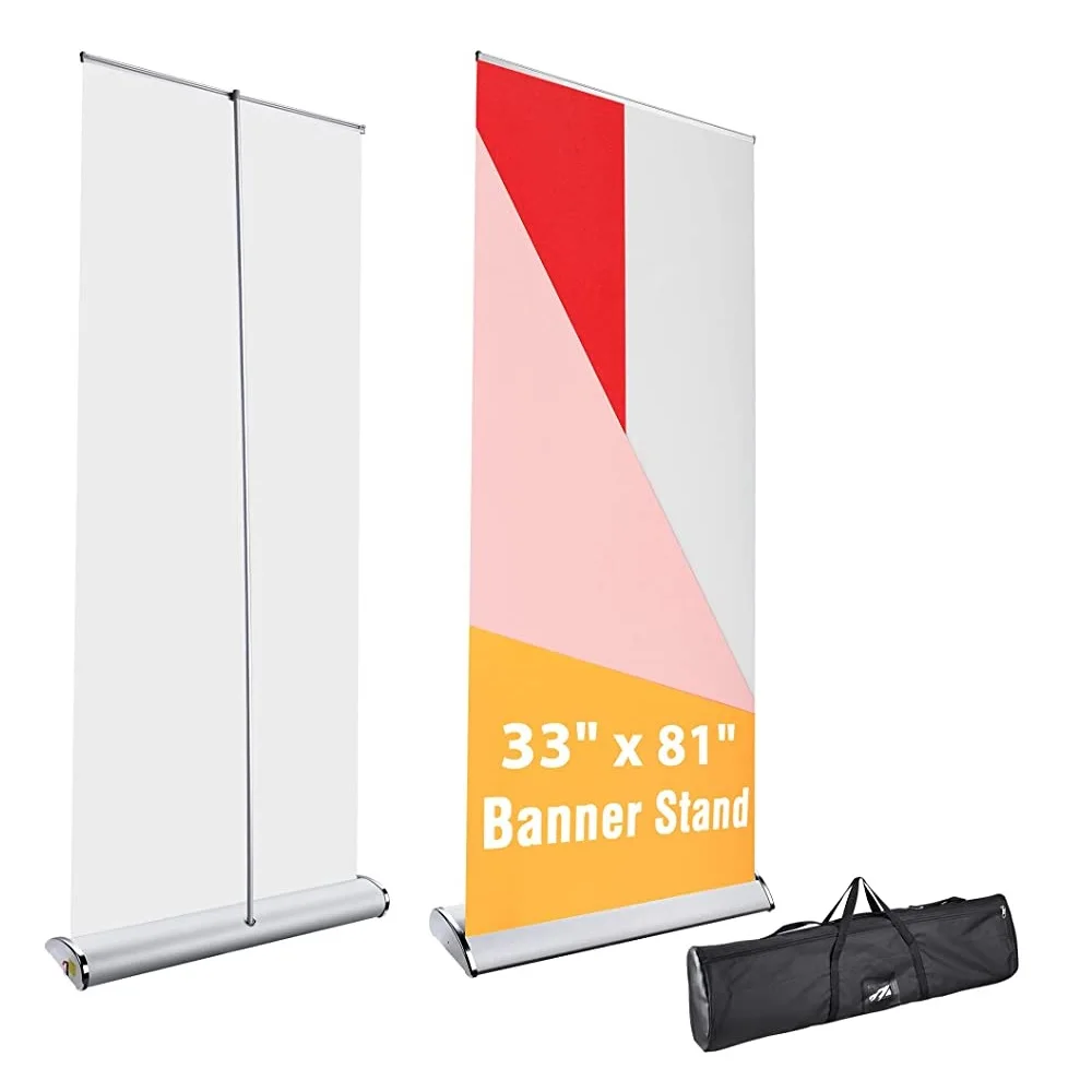 

【Hot】Cus-tom Easy Extract Smooth Vinyl Roll up Banner Standard 80 X 200 cm Pull up Stand Banner Roll up Banner