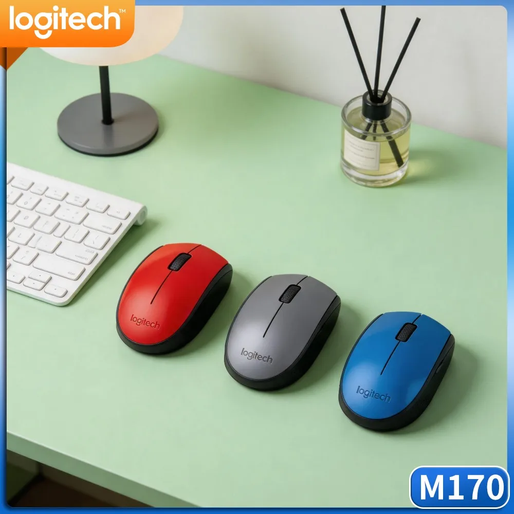 Logitech M170 2.4G Wireless Mouse Nano USB Receiver 1000DPI Optical Tracking 12 Months Battery Office Mice for PC Laptop Mac