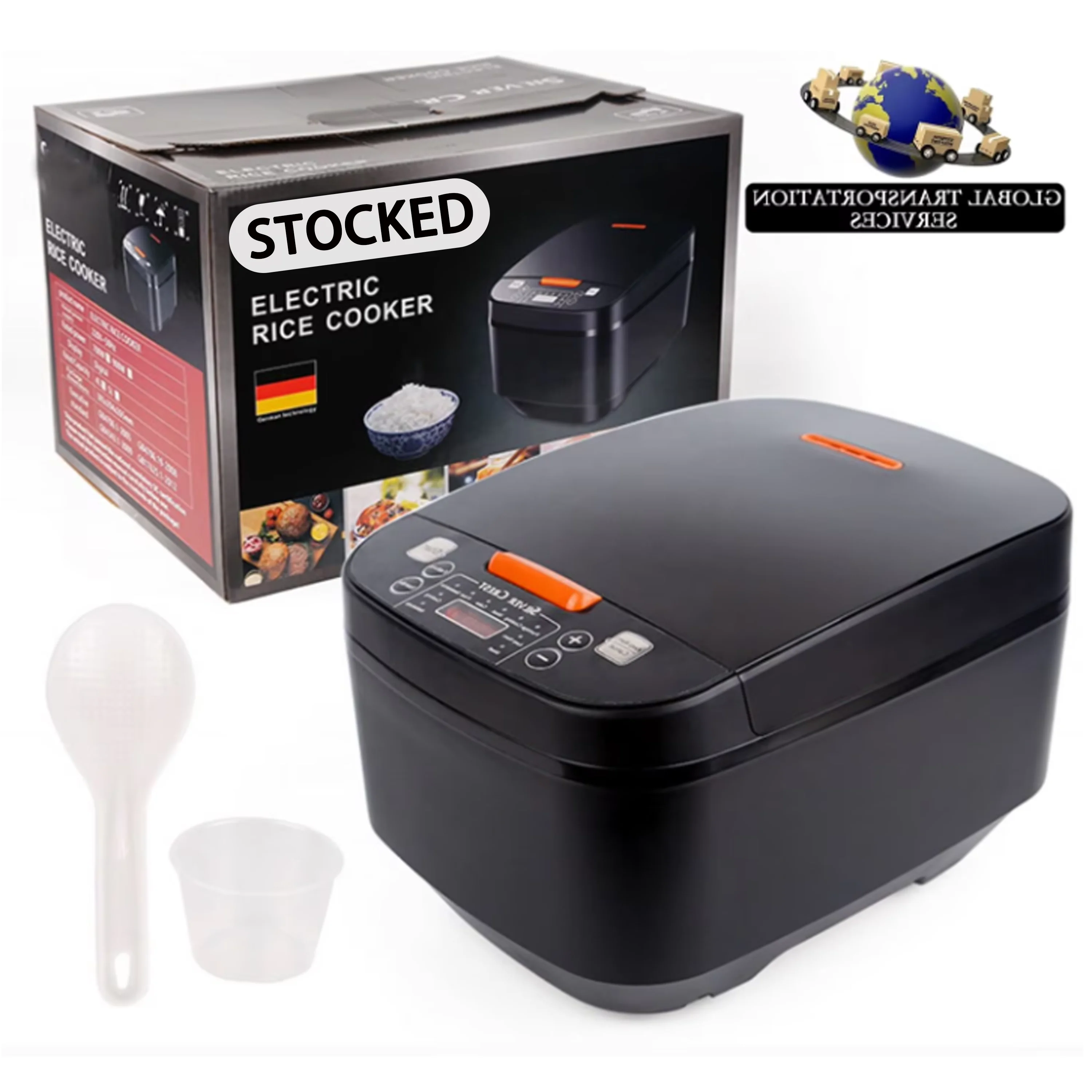 Automatic Digital Touch Screen Rice Cooker Silver Crown Non-Stick Multifunctional Household Smart Rice Cooker