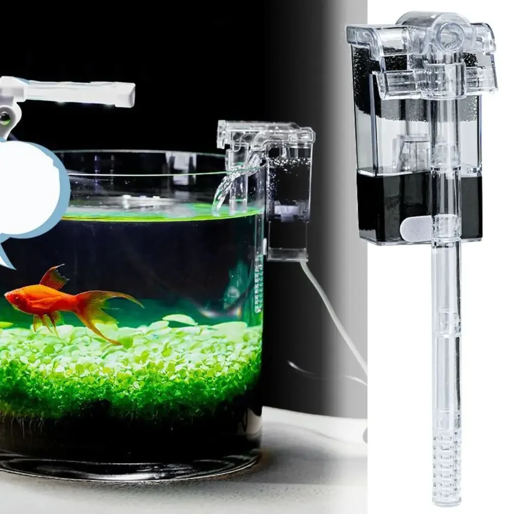 

Wall Mounted Waterfall Fish Tank Filter Water Purification USB/plug Submersible Filtration Waterfall Suspension Three in One
