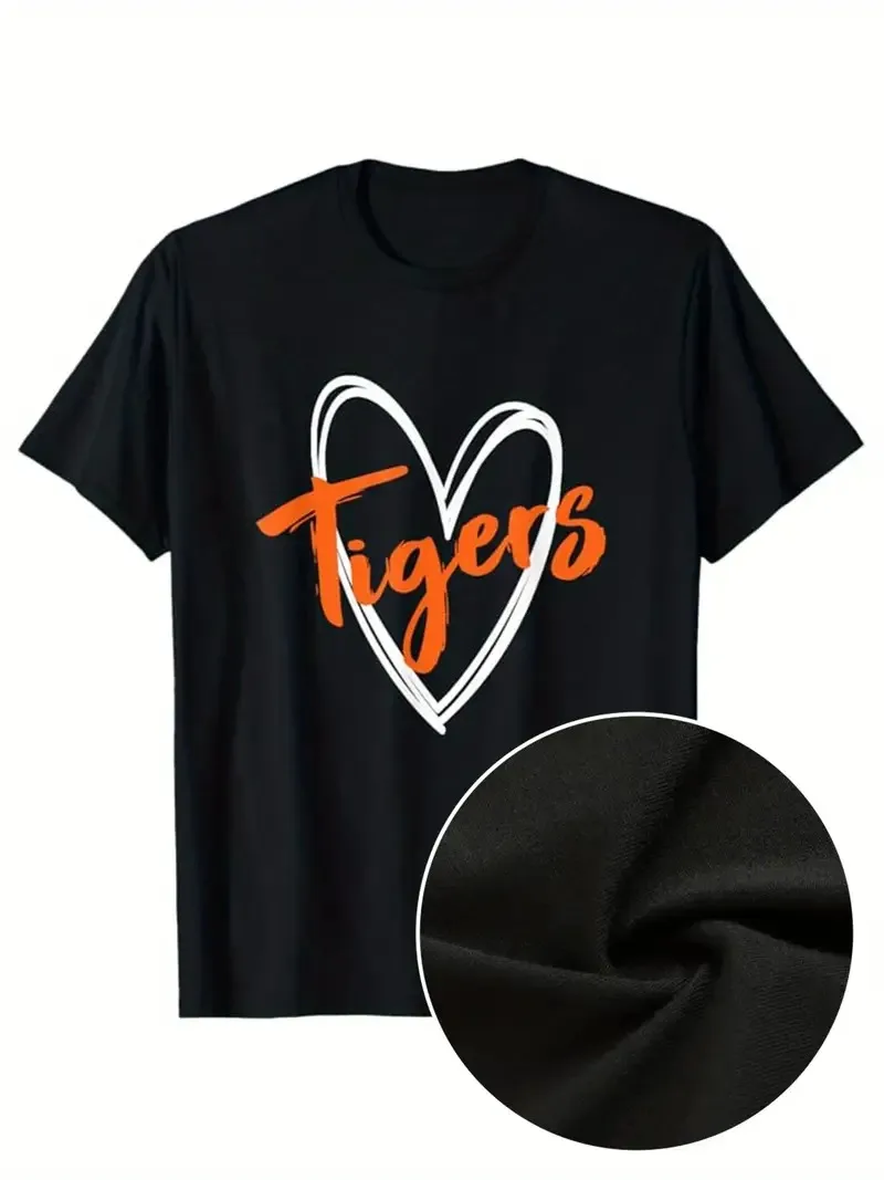 

Love Tiger Trend Модные уличные летние элитные брендовые хлопковые мужские и женские футболки с короткими рукавами и графическим принтом Street