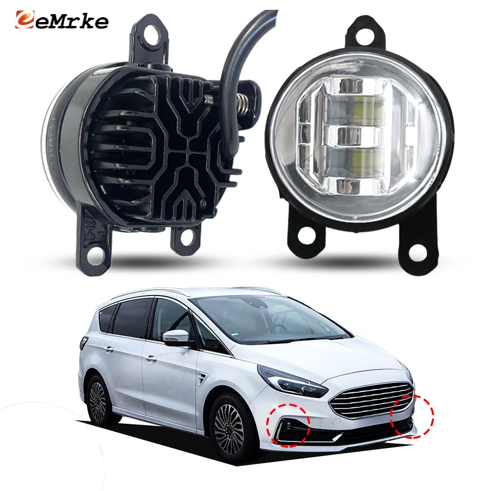Canbus LED Fog Lights For Ford S-MAX Vignale ST Line 2019 2020 2021 2022 2023 30W / or 14W Fog Daytime Running Lamp DRL H11 12V
