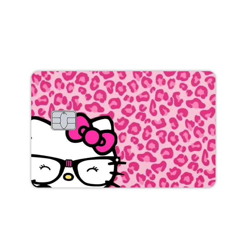 Anime Kawaii Bank Card Skin Stickers Diy Cartoon Hello Kitty Star Laser Credit Debit Card Sticker Party Decor Waterproof Film