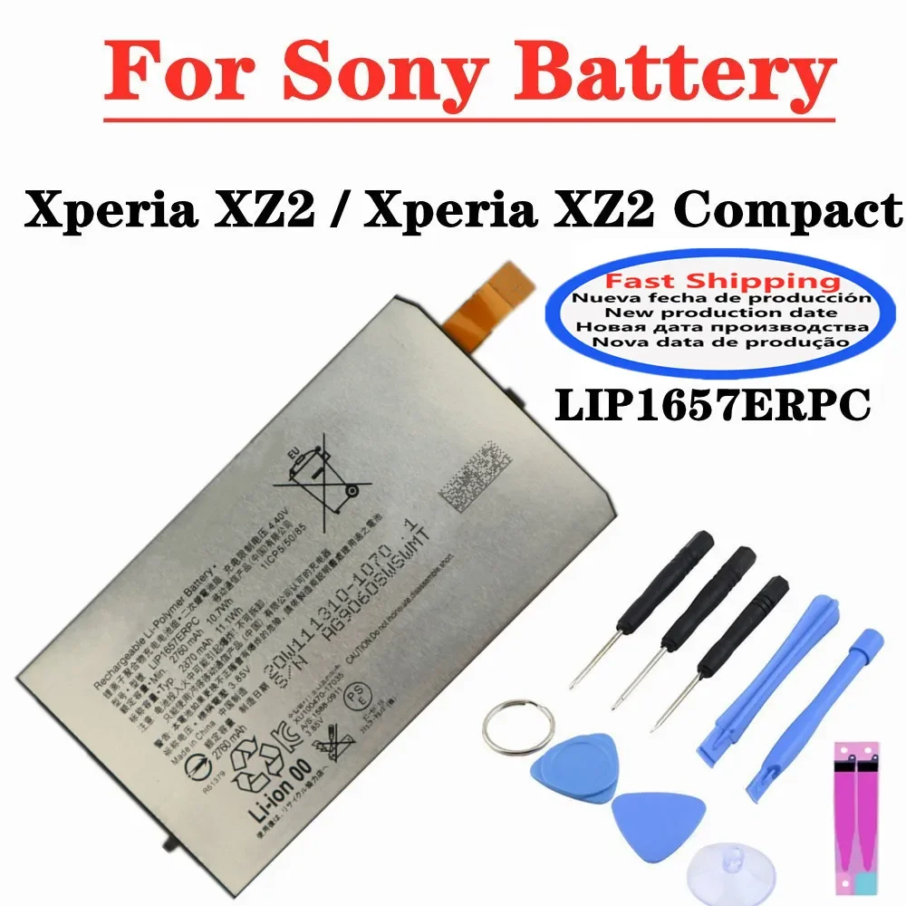 

2870mAh LIP1657ERPC Battery For Sony Xperia XZ2 Mini / Xperia XZ2 Compact H8314 H8324 SO-05K Phone Battery Batteries + Free Tool