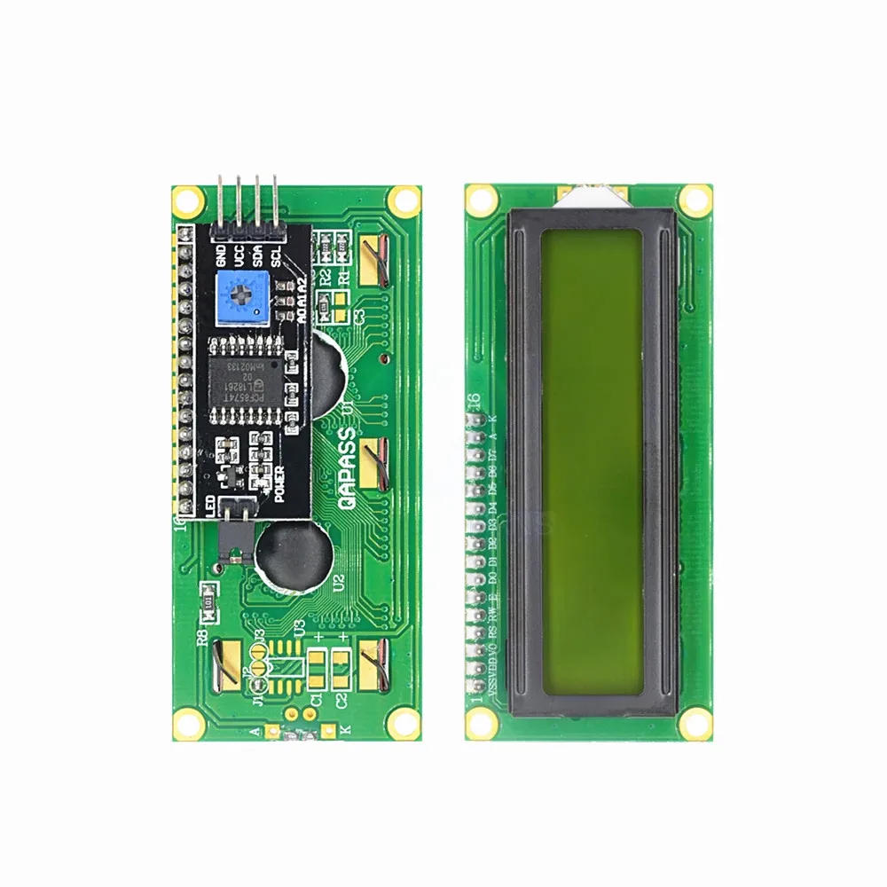 Blue screen/yellow-green screen 1602A IIC/I2C LCD screen 5V LCD with backlight, display module
