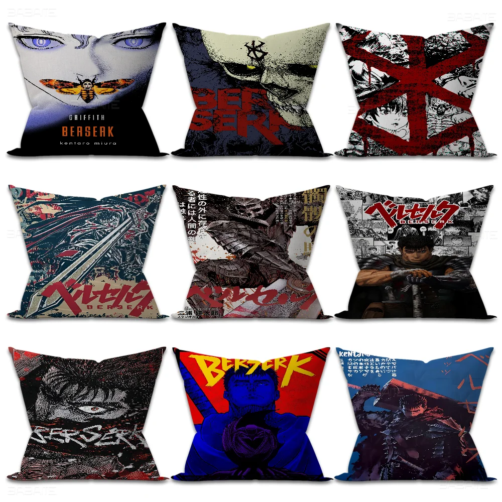 1PC Anime B-berserk Cushion Cover Pillowcase Upholstery Sofa Throw Pillow Home Decor Pillowcas