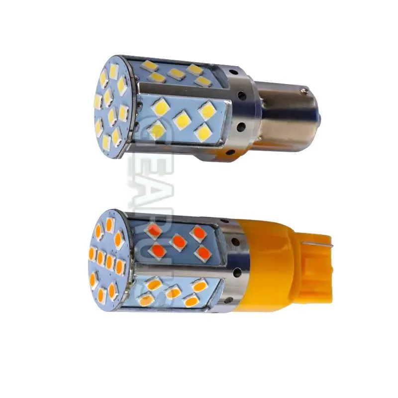

2pcs 1156 PY21W BAU15S BA15S T20 7440 35 SMD 3030 LED Auto Reverse Backup Stop Lights Rear Turn Signal Lights No Hyper Flash 18W