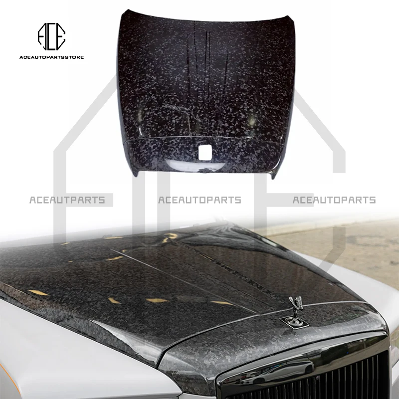 Car Body Parts Front Bonnet Cover Dry Forged Carbon Fiber Wide Body MSY Style Engine Hood For Rolls-Royce Cullinan Hood