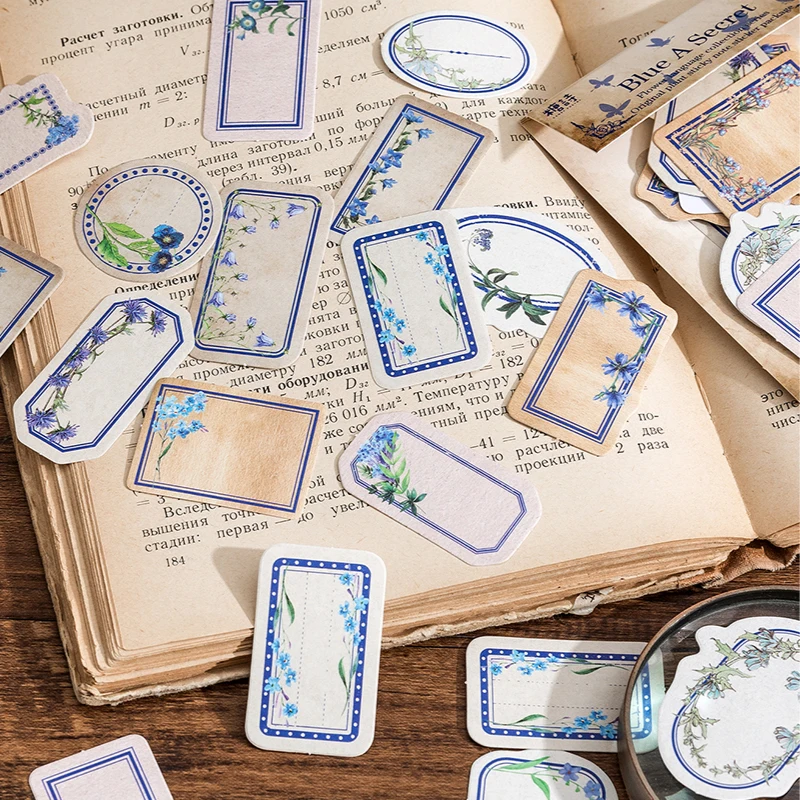 45 pcs Flowers Labels Stickers Decorative Creativity Scrapbooking accessories Diary Album junk journal supplies