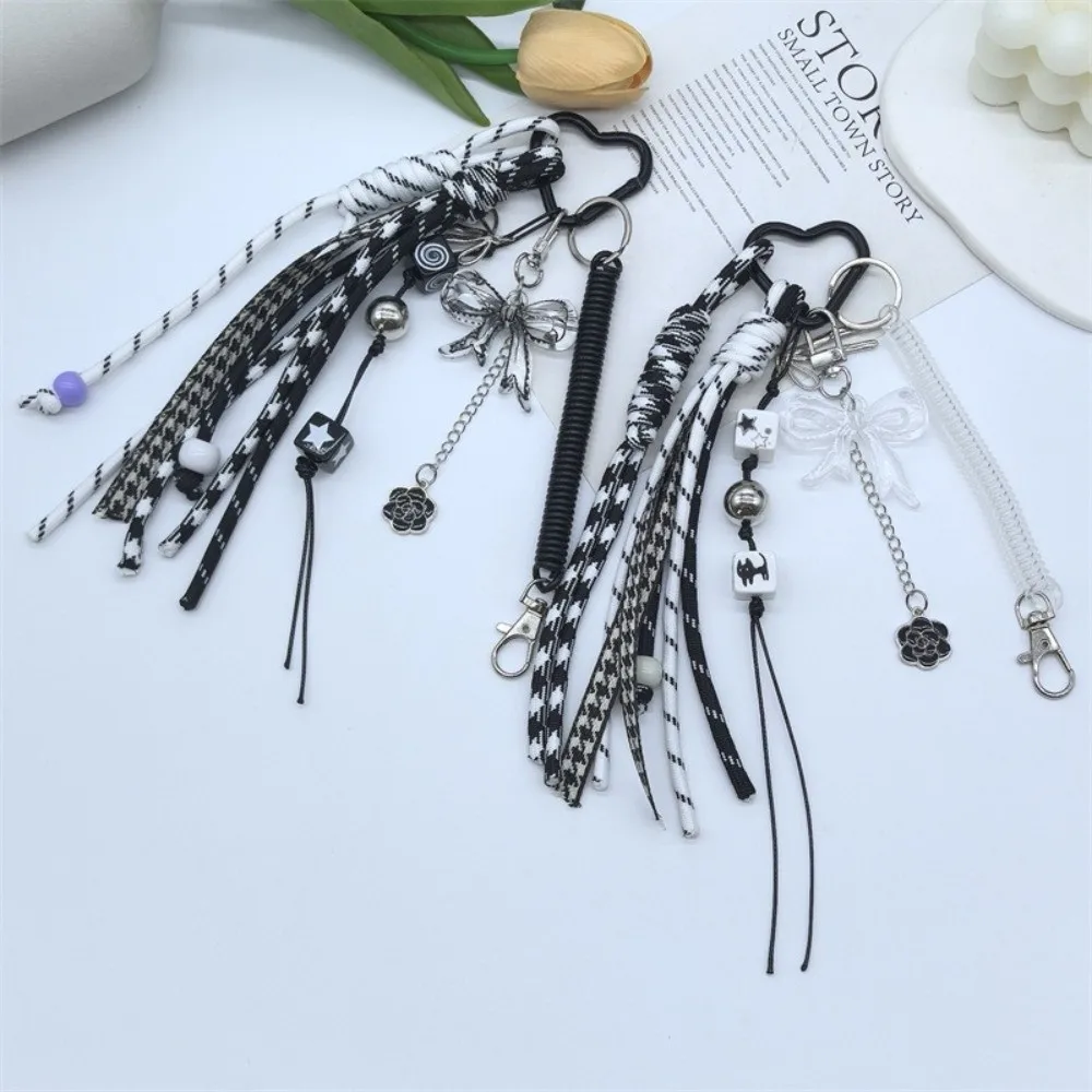 موضة الاكريليك Bowknot المفاتيح مكافحة خسر حقيبة من القماش يدويا قلادة القوس على شكل ظهره حقيبة سلسلة مفاتيح الملحقات #3