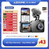 AZDOME GS63H Dash Cam 4K Car Recorders GPS Wifi Vehicle Front Cam Car DVR Night Vision Dashcam 24H Parking Monitor Camera Car