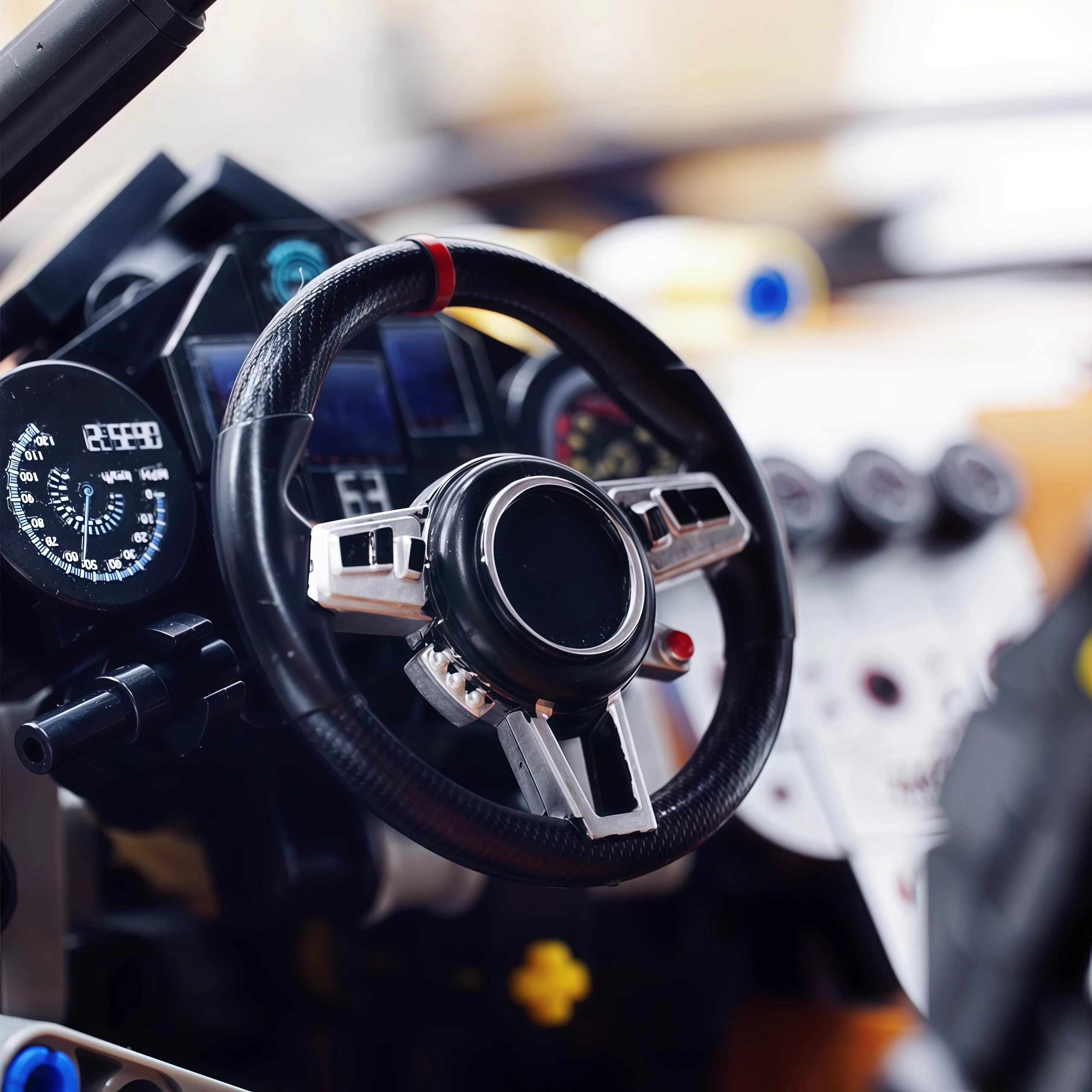 새로운 MOC 고품질 블록 모델 액세서리 3D 프린팅 스티어링 휠 CADA 호환 1:8 1:10 테크니컬 DIY 장난감 자동차