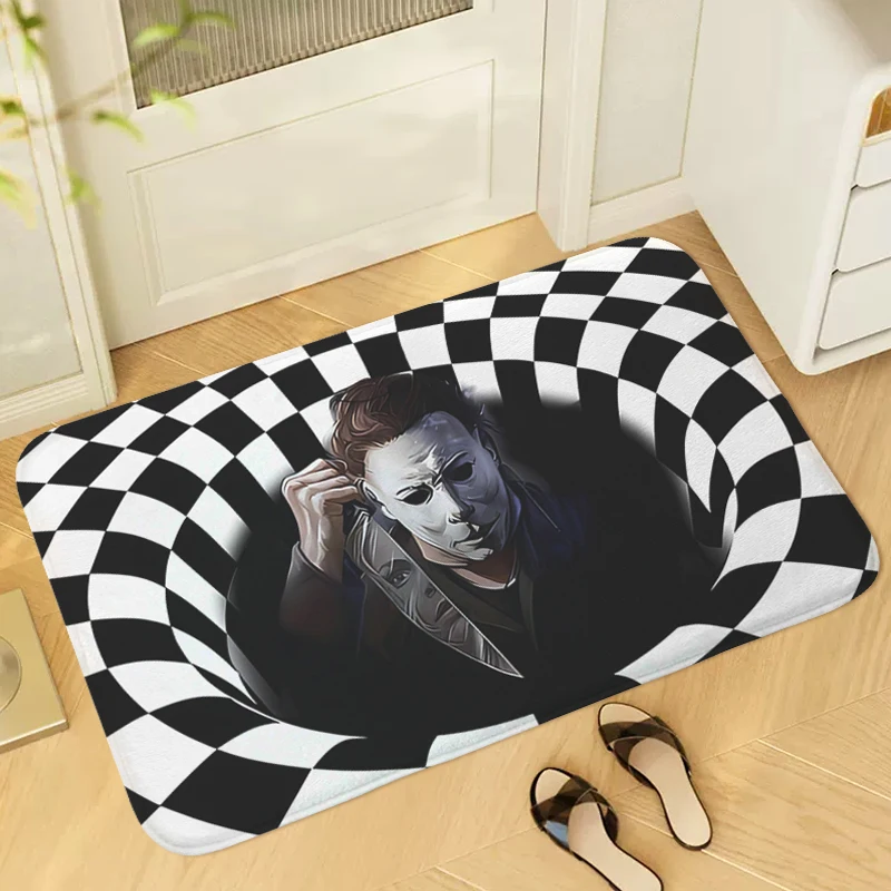 

Clown Trap Horror Art Foot Mat Non-slip Balcony Room Floor Carpet Kitchen Bedroom Rug Slip-resistant Doormat Entrance Door
