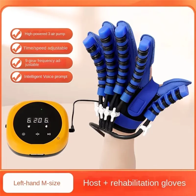 AT28-тренировочные перчатки для реабилитации, размер M, 5 уровней нагрева, электрические практические упражнения, вилка европейского стандарта для реабилитационных тренировок, левый