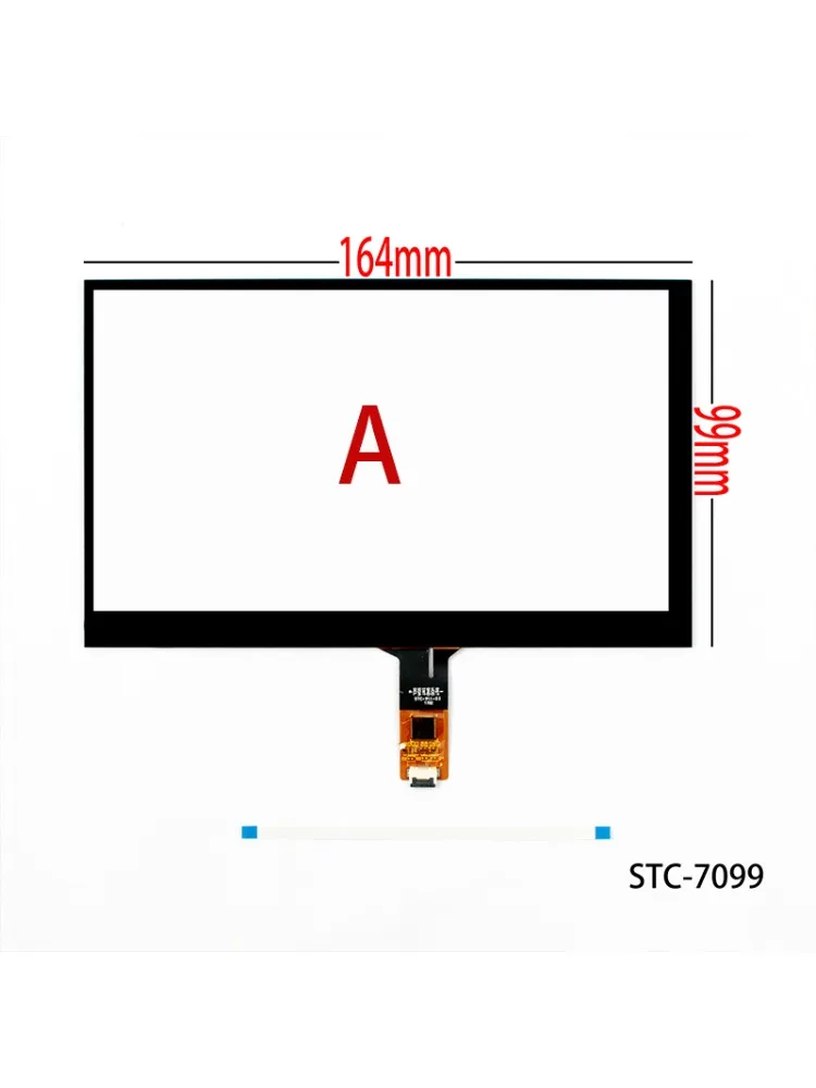 

164*99 мм 7-дюймовый емкостный сенсорный экран + комплект USB-контроллера GT911, боковой кабель для автомобильного DVD-навигатора, телефон 165*100