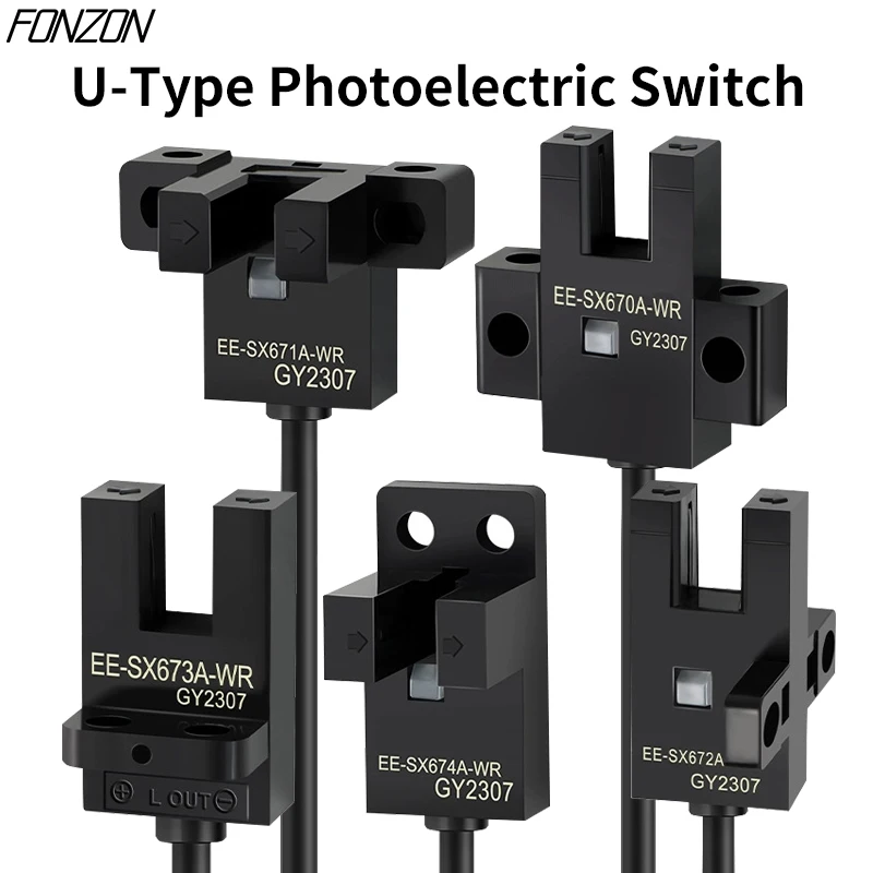 U-Type Photoelectric Switch Proximity Switch Sensor 1M Cable NPN NO NC EE-SX671A-WR EE-SX672A-WR EE-SX673A-WR EE-SX674A-WR