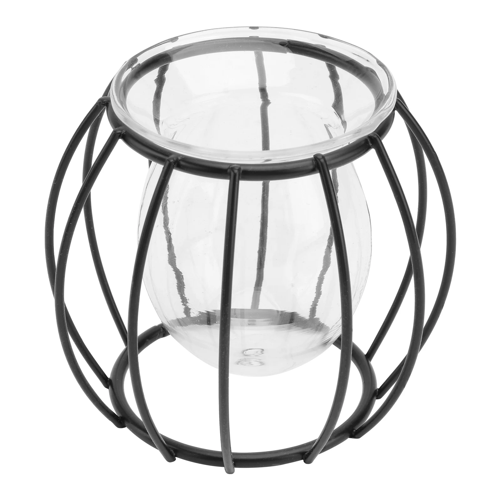 

1Pcs Hydroponic Decorative Vase Black Small Creative Flowerpot Desktop Plant Container Elegant Adornment for Office Home Mall