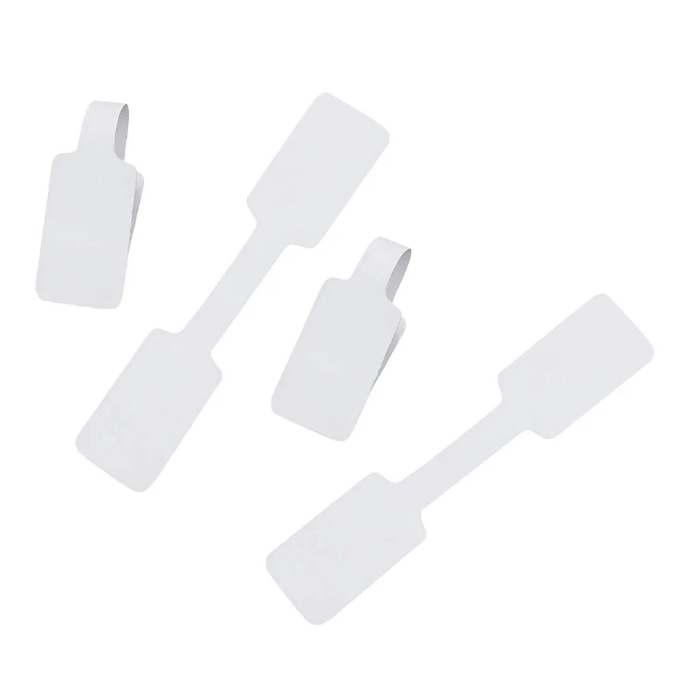 

200Pcs Sticky Price Tags Blank Paper Labels Simple Design for Jewelry Rings Bracelets Necklaces Wedding Gift Craft Display Tags