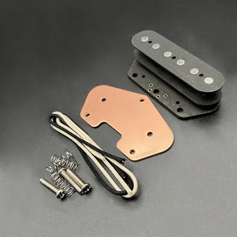 

[Pickup DIY Kits] Alnico 5 TL Dual Coil Bridge Humbucker Kits- Fiber Bobbin/Alnico V Pole Piece/Waxed Cloth Cable for TL Guitar