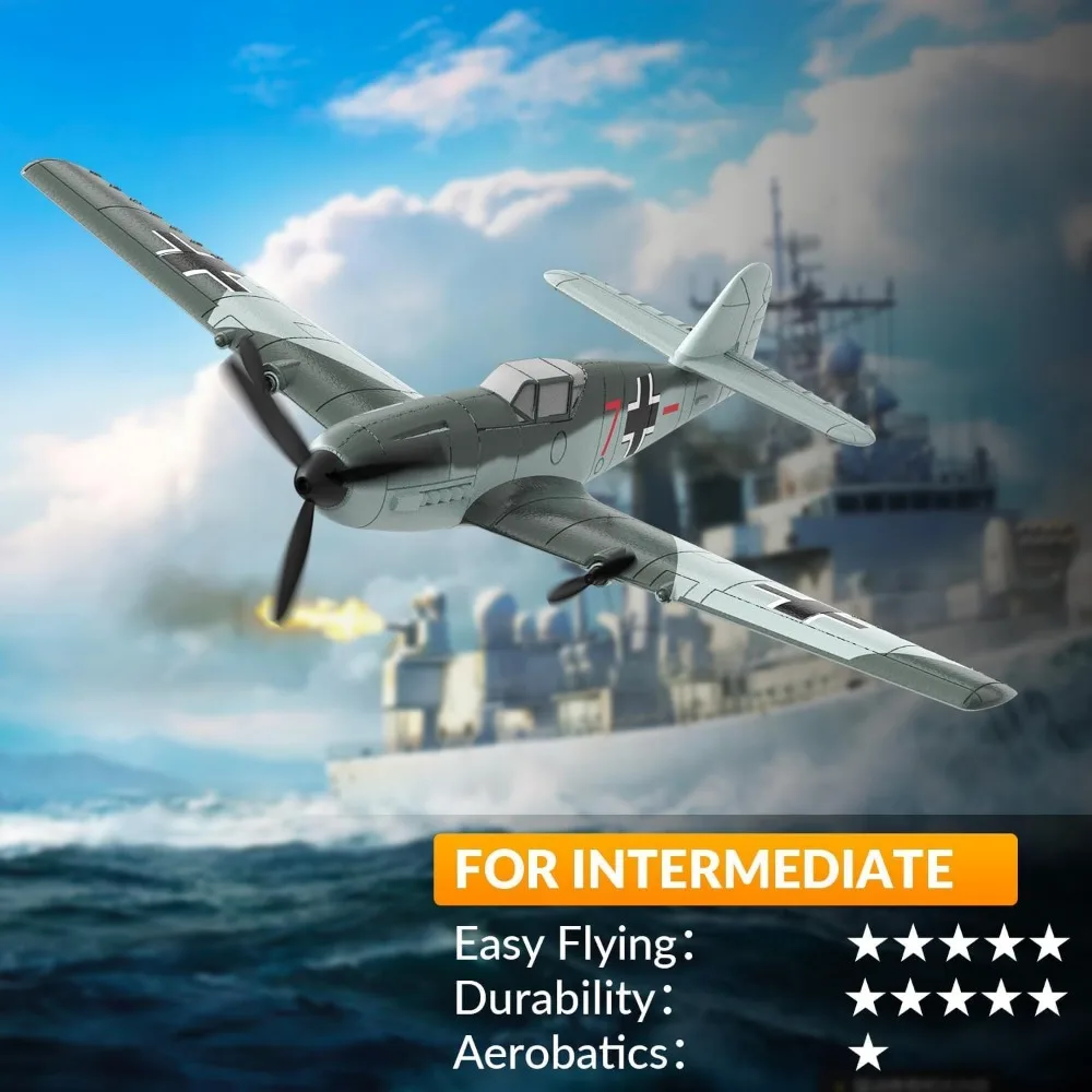 Aereo RC a 3 canali da 2,4 GHz con giroscopio a 6 assi, aereo aliante pronto da volare per un volo facile e divertente