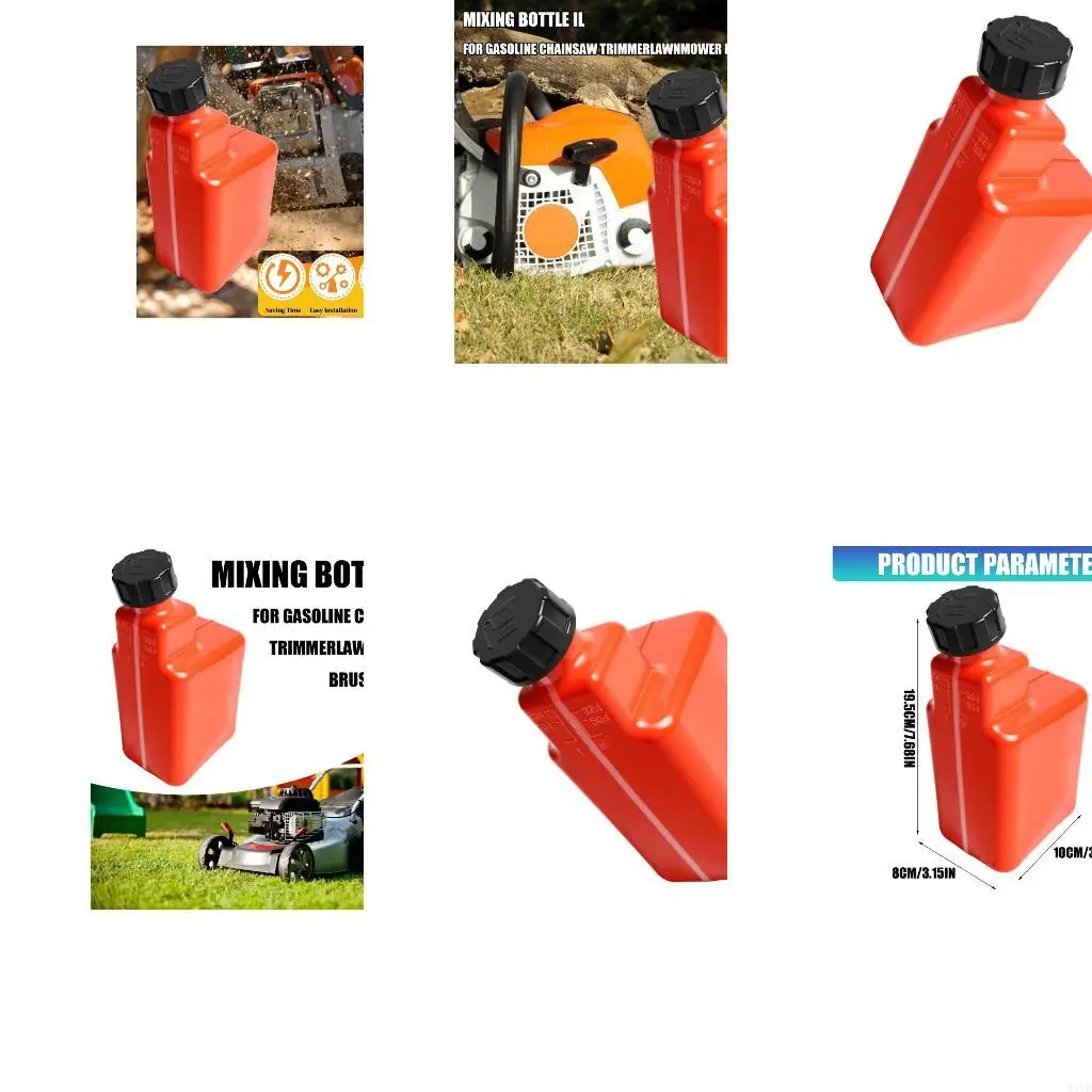 1 Liter Mixing Bottle for 2 Cycle Outdoor Power Equipment With Printed Ratio Guide Scale with Oil Blend Service Support for