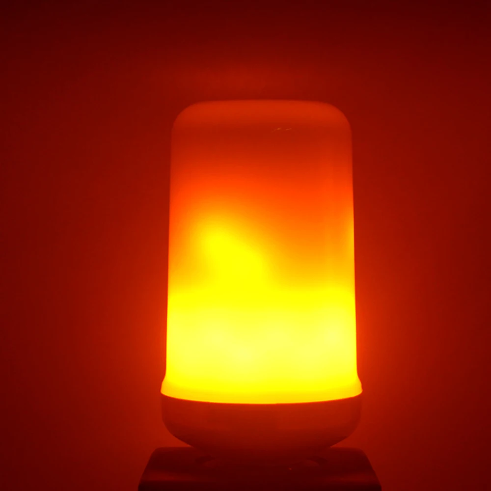 E27/E26 DC 12V 5W LED flame light bulb low voltage flame flickering amber flame effect LED lamp AC12V
