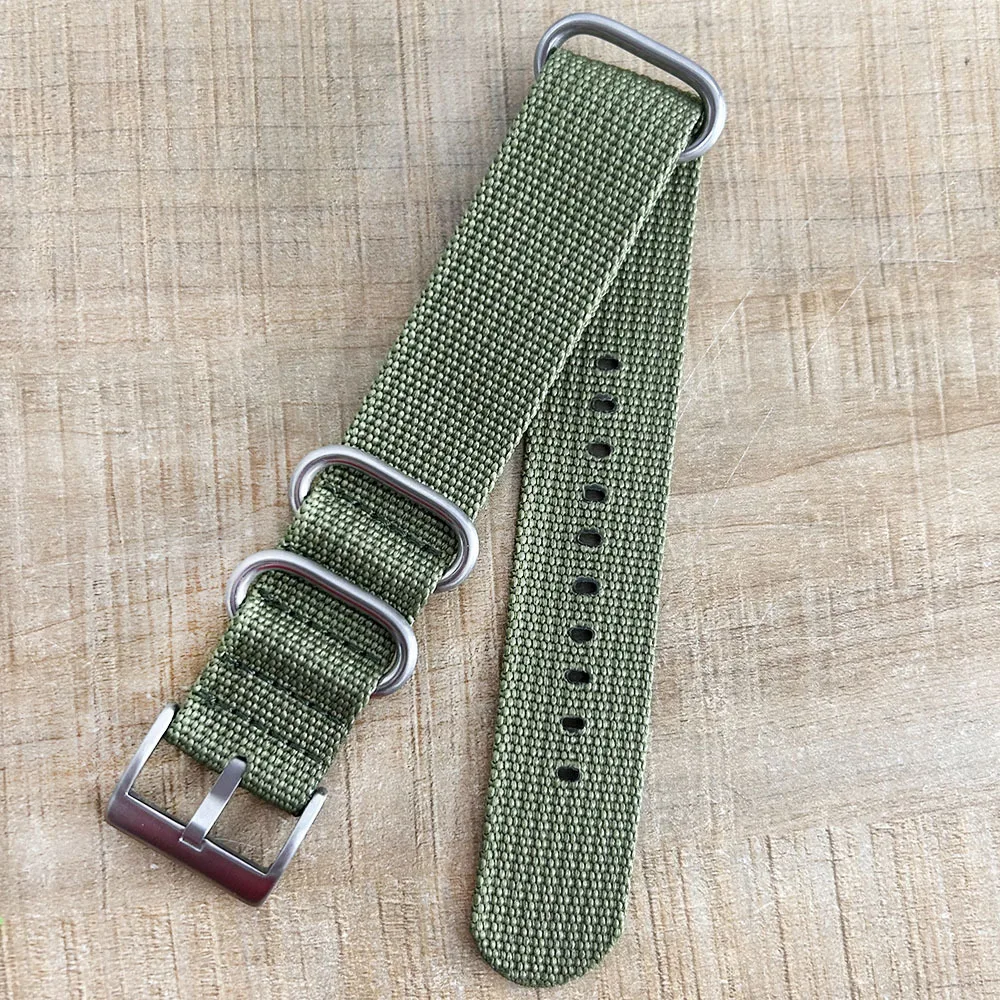 20mm/22mm Nylon Watch Strap with Steel Buckle