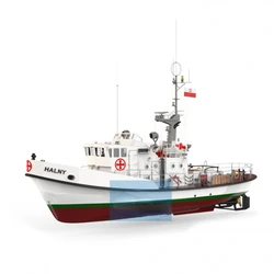 1/50 RC Ship Harry Rescue Ship Model Kit Offshore Ship Model Assembly Kit Proportional Ship DIY Model