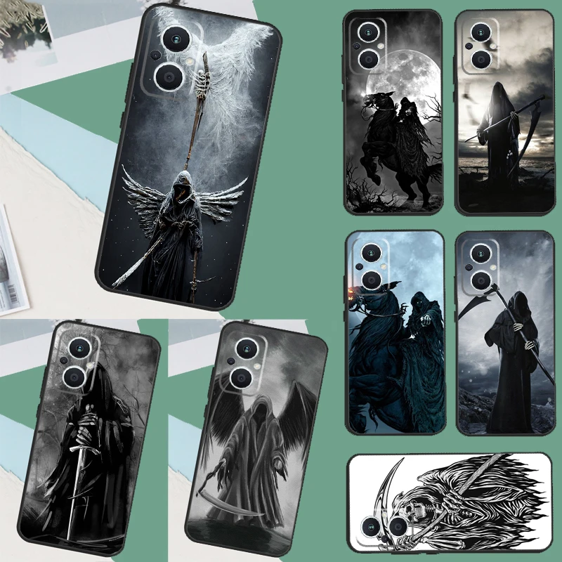 Death Grim Reaper Skull Case For OPPO Reno 10 Pro 7 6 5 8 Lite 8T 5Z 4Z 2Z OPPO Find X6 Pro X2 X3 Neo X5 Lite Cover