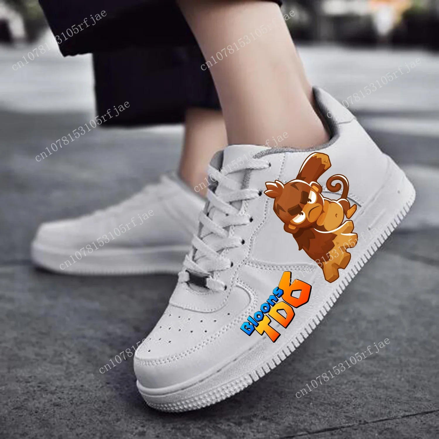 Bloons TD 6 Game AF koszykówka męskie damskie sportowe do biegania wysokiej jakości buty na płaskim obcasie Force Sneakers sznurowane siateczkowe buty na zamówienie