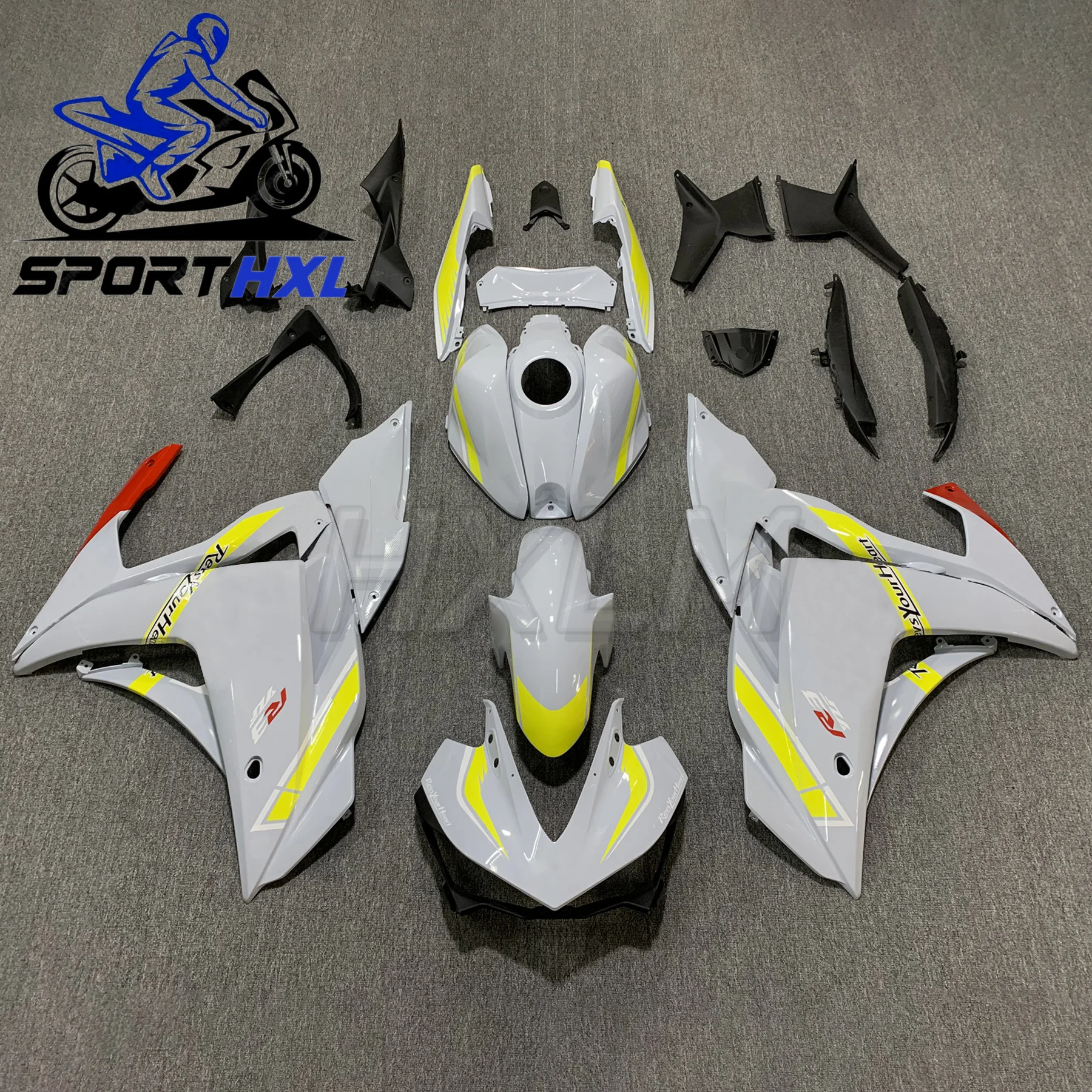 

Комплект обтекателя, подходит для Yamaha YZF-R25 YZF-R3 2015-2018, обтекатель кузова, полный комплект обтекателя, комплект обтекателя кузова, инъекция ABS