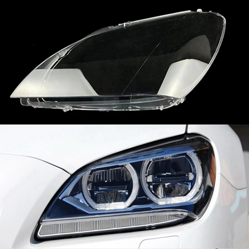 Car Headlight Cover Clear Lens Head Light Shade For BMW 6 Series F06 F12 F13 M6 630 640 650 10-14 Lampshade Cover Lens