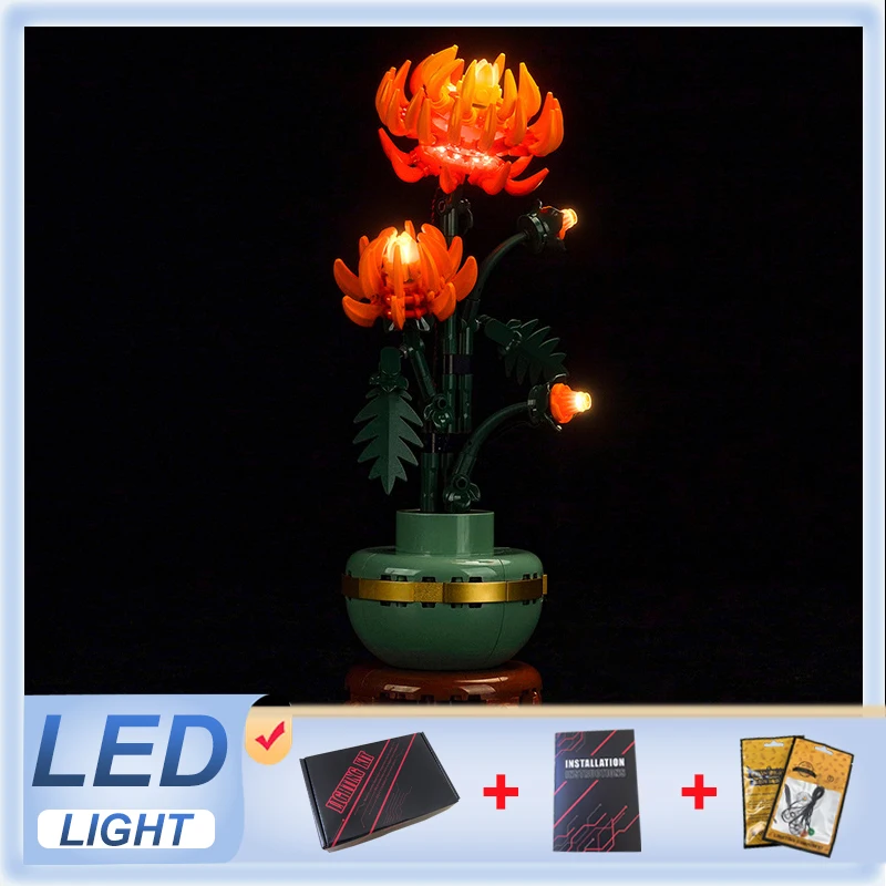 DIY LED Light Kit For LEGO 10368 Chrysanthemum  (Only LED Light,Without Blocks Model)