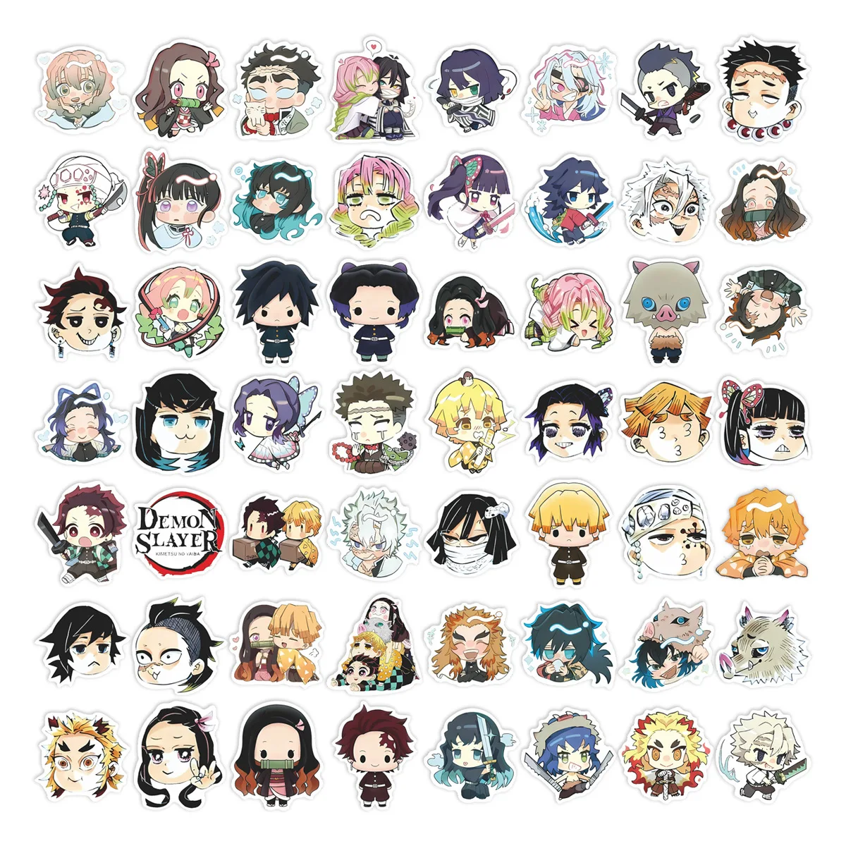 57PCS Cartoon Demon Slayer Anime Sticker DIY Phone Laptop Luggage Skateboard Graffiti Decals Fun for Kid