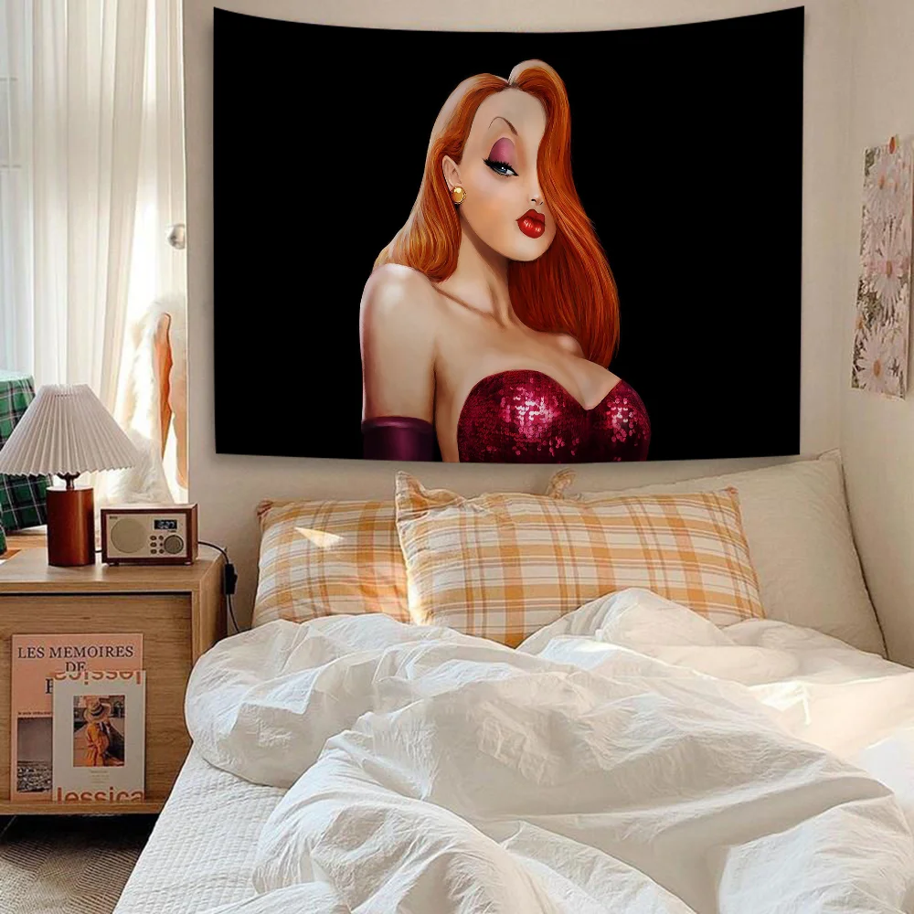 Jessica Rabbit Sexy Anime Tapestry Art Science Fiction Room Home Decor Wall Art Decor