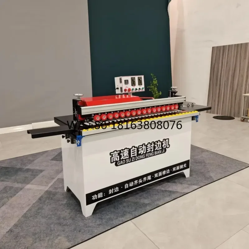 Woodworking High-speed Automatic Gluing and Trimming Machine with Neat Head and Tail Throwing Automatic Edge Banding Machine