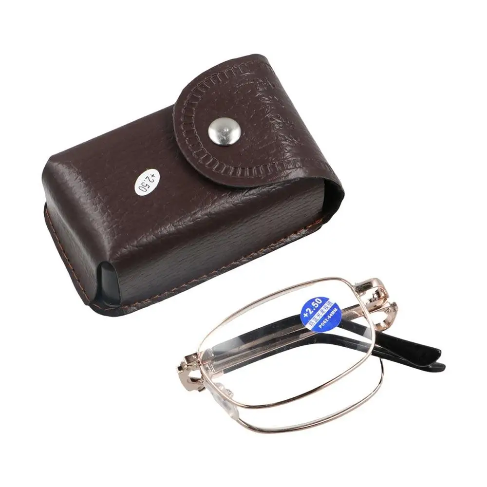 Portable Natural High Definition Crystal Anti-fatigue Folding Presbyonic Glasses Old man Reading Glasses Eyeglass