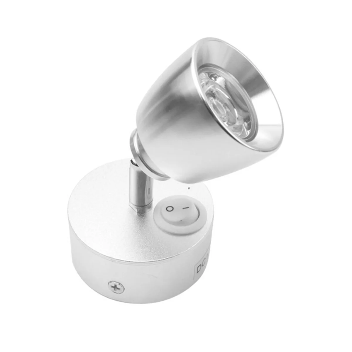 

Wall Lamp Bedside Spotlight RV Light Reading Lamp Clip Light Switch for Caravans, RVs, Boats, Etc(Silver)